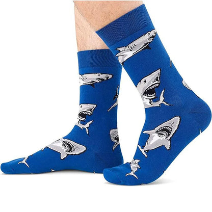 Men'S Socks Funny Big Size Alien Delicious Food Print Colorful Snacks Burger Pizza Happy Harajuku Skate Cotton Sokken