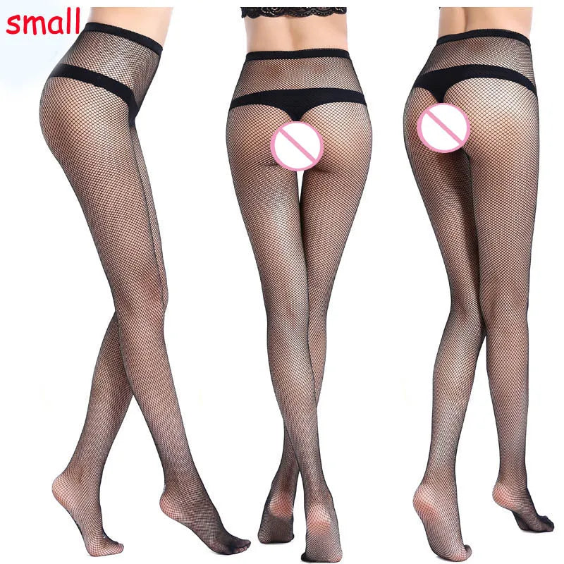 Hot Women Long Sexy Hollow Out Fishnet Stockings Pantyhose Black High Waist Stocking Tights Panty Fishnet Lingerie High Quality