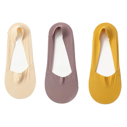 3 Pairs Women Socks High Quality Matching Casual Socks Summer Thin Cotton Bottom Non-Slip Invisible Low Short Socks Breathable
