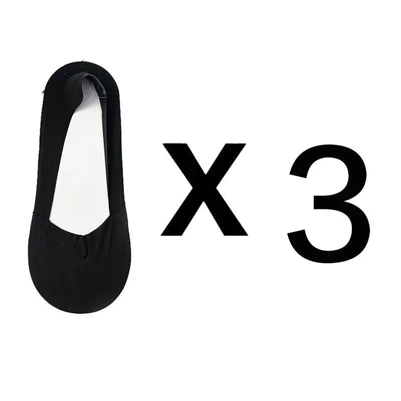 3 Pairs Women Socks High Quality Matching Casual Socks Summer Thin Cotton Bottom Non-Slip Invisible Low Short Socks Breathable