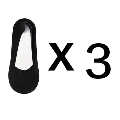 3 Pairs Women Socks High Quality Matching Casual Socks Summer Thin Cotton Bottom Non-Slip Invisible Low Short Socks Breathable