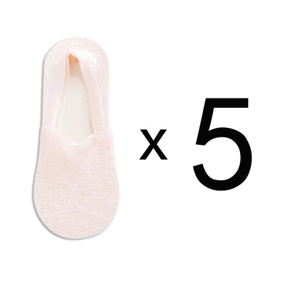 5 Pairs Fashion Women Girls Summer Socks Style Lace Flower Short Sock Antiskid Invisible Ankle Socks New 7 Colors
