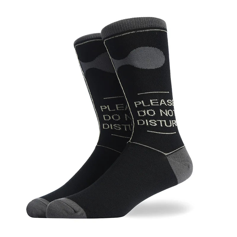 Men'S Socks Funny Big Size Alien Delicious Food Print Colorful Snacks Burger Pizza Happy Harajuku Skate Cotton Sokken