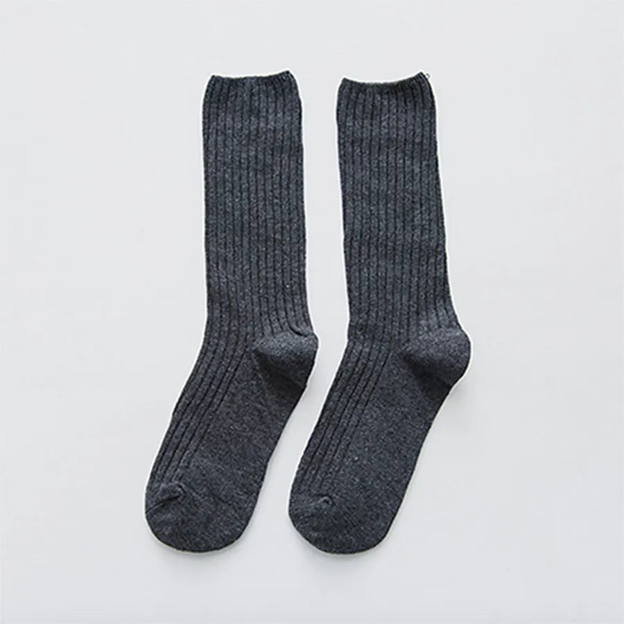 Cotton Women Socks 10 Solid Colors Black Khaki Beige Pink Casual Harajuku Female Crew Sock Spring Summer Autumn Style