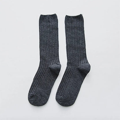 Cotton Women Socks 10 Solid Colors Black Khaki Beige Pink Casual Harajuku Female Crew Sock Spring Summer Autumn Style