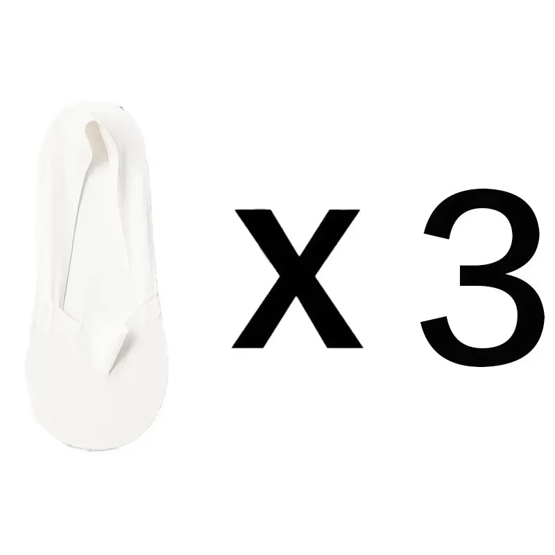 3 Pairs Women Socks High Quality Matching Casual Socks Summer Thin Cotton Bottom Non-Slip Invisible Low Short Socks Breathable
