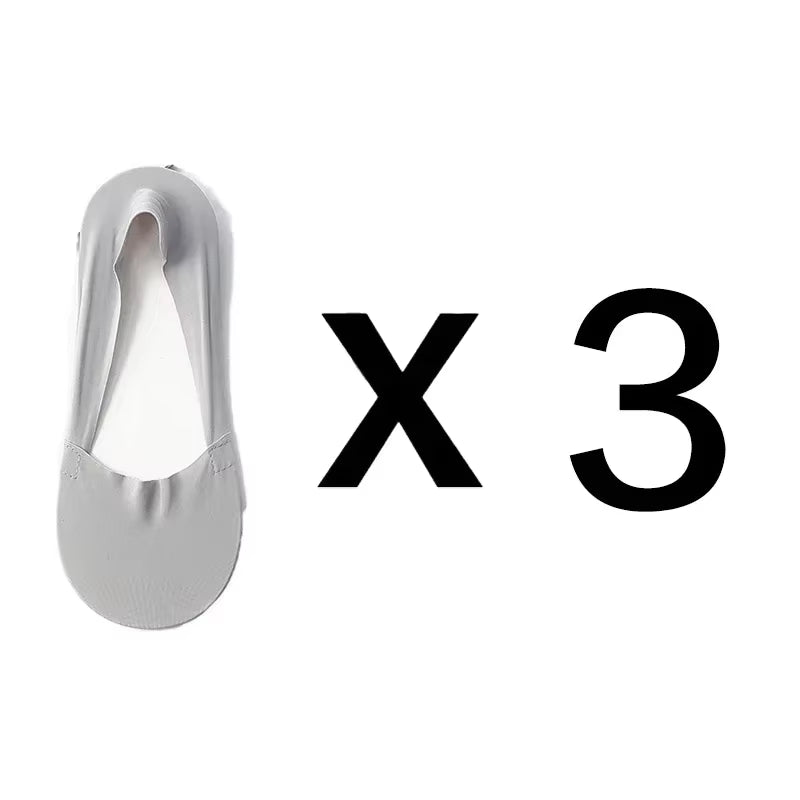 3 Pairs Women Socks High Quality Matching Casual Socks Summer Thin Cotton Bottom Non-Slip Invisible Low Short Socks Breathable